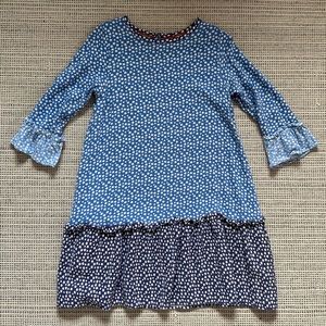 Mini Boden Stars Blue Dress. Size 8-9 Y